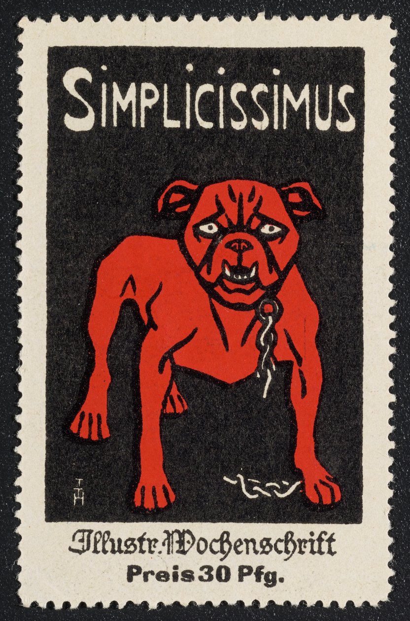 Reklamemarke "Simplicissimus 30 Pfg." od Thomas Theodor Heine