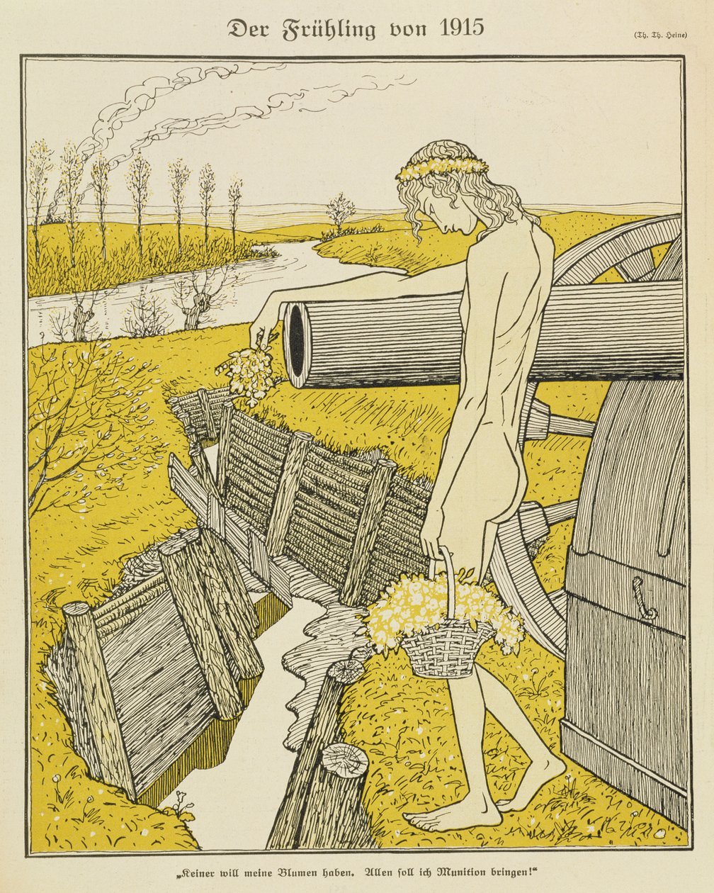 Jaro v roce 1915, ilustrace z německého časopisu 