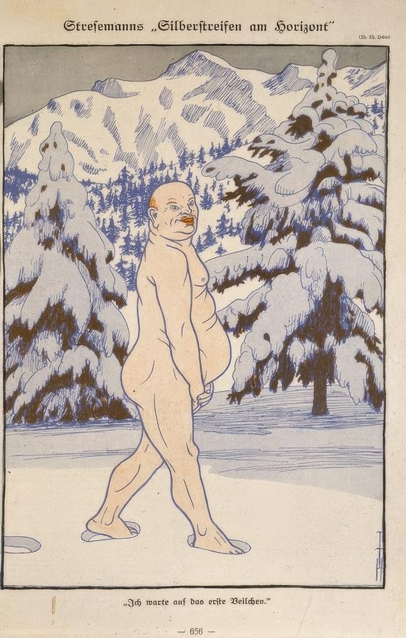 Stresemannova stříbrná linka na obzoru / Čekám na první fialku. od Thomas Theodor Heine