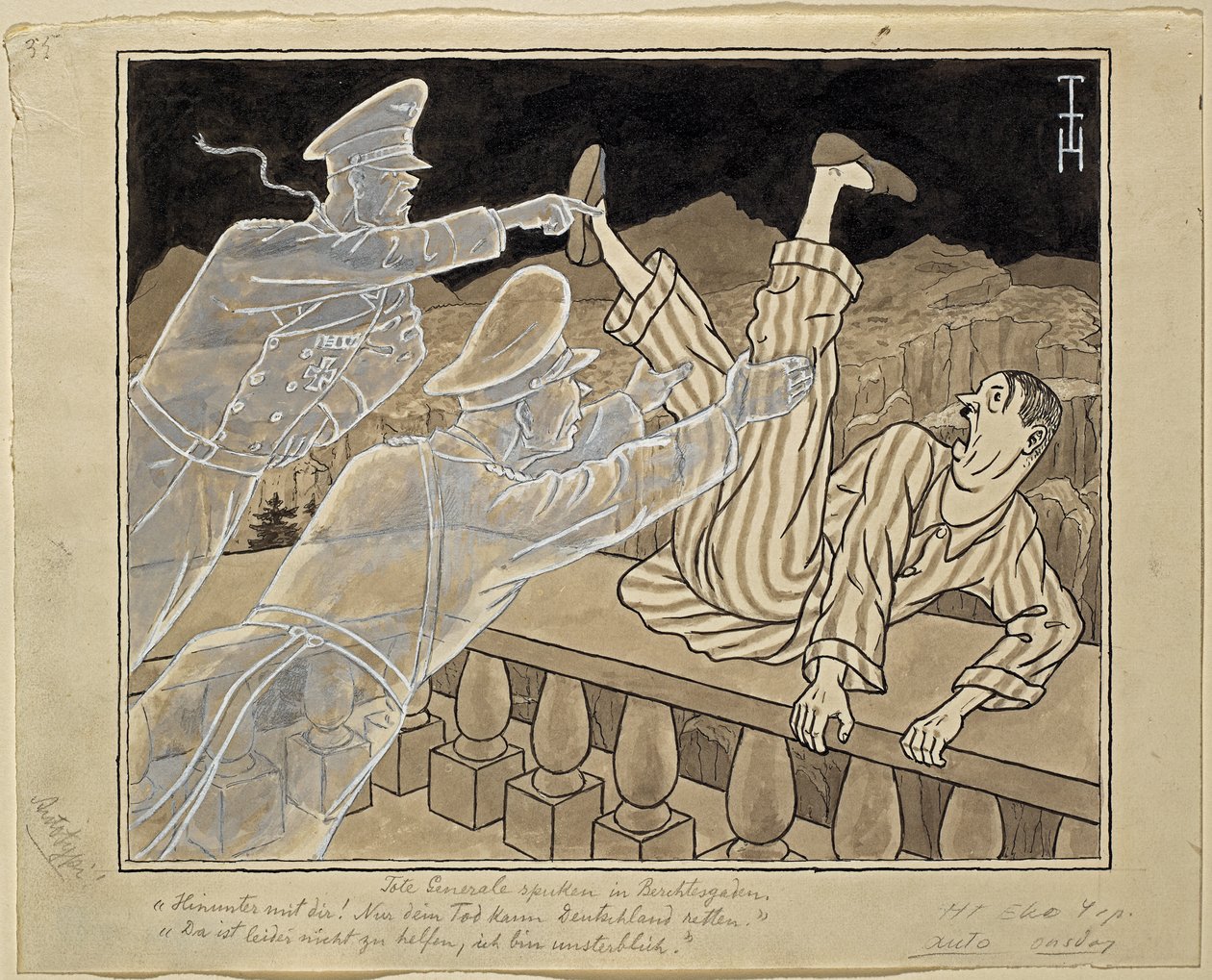 Mrtví generálové straší v Berchtesgadenu od Thomas Theodor Heine