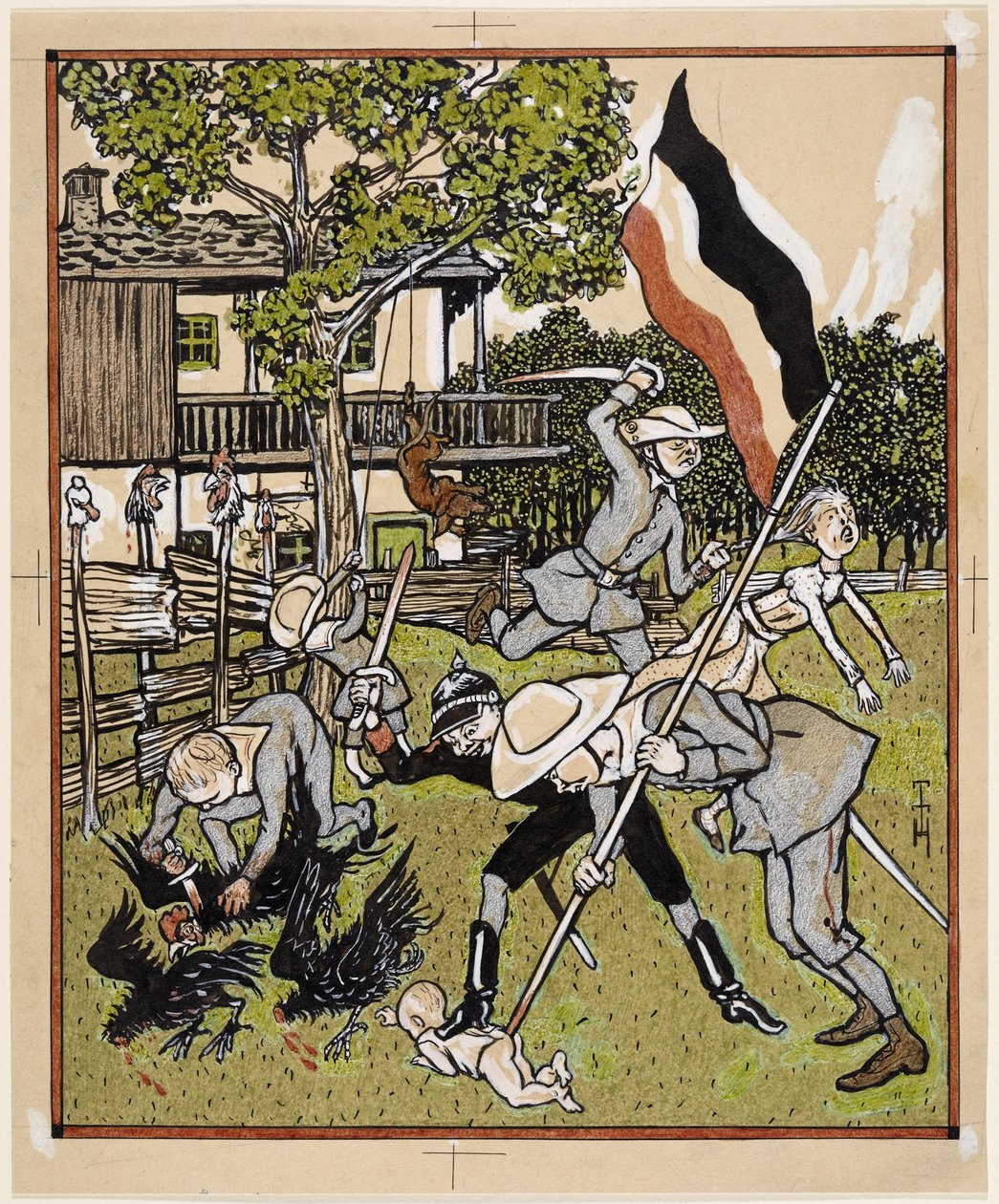 Jak starověcí zpívali; Simplicissimus V/22 od Thomas Theodor Heine