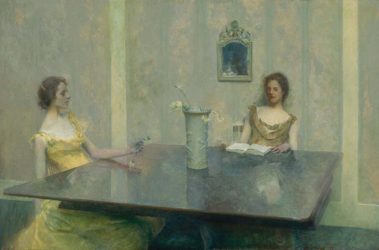 A Reading, 1897. od Thomas Wilmer Dewing
