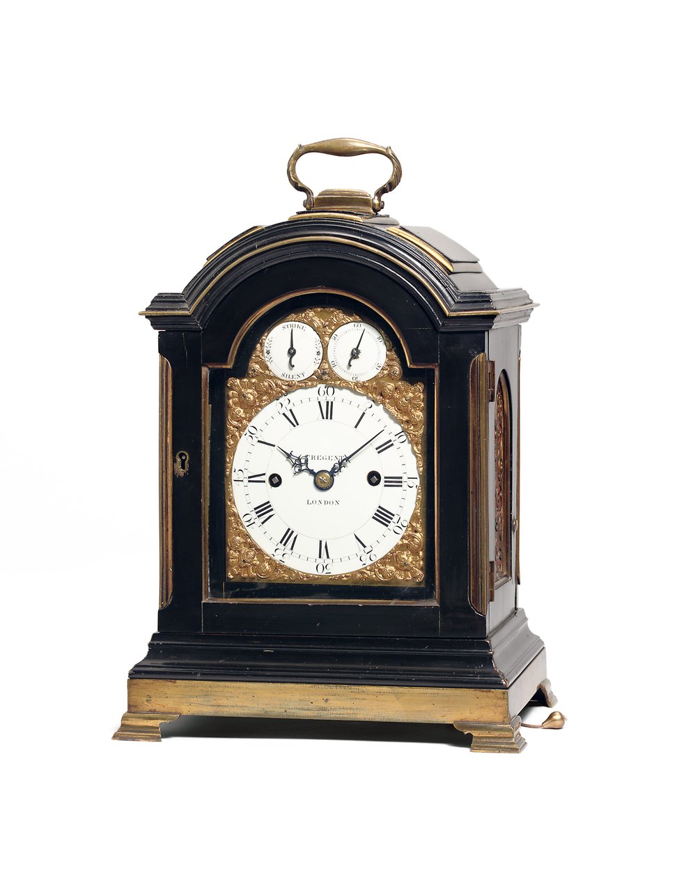 Nárazné stolní hodiny George III, cca 1770 (dřevo, sklo a kov) (viz také 491922) od Thomas Wagstaff or Wagstaffe