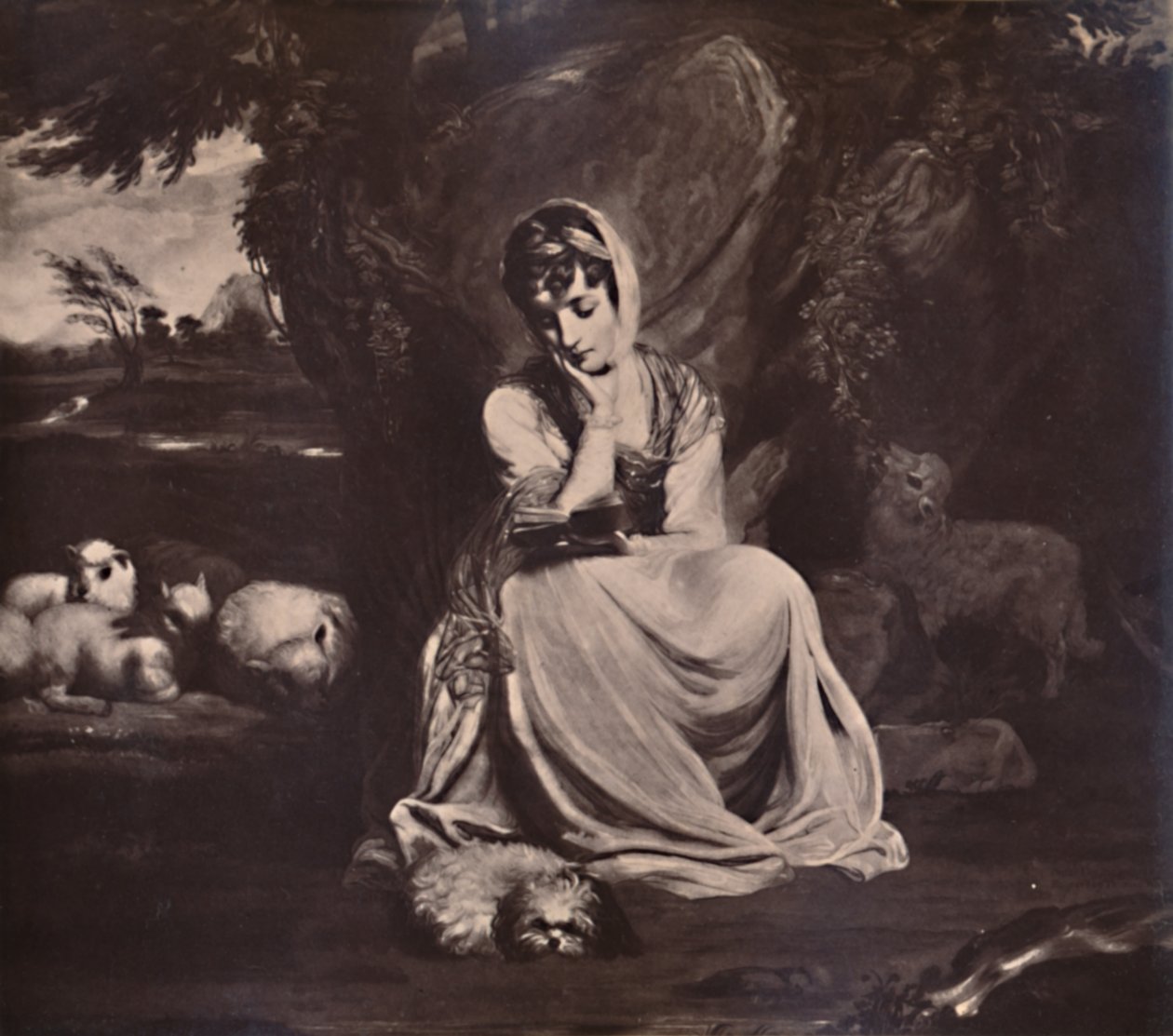 Frances Anne Crewe, Lady Crewe, jako St Genevieve, c1773 1894 od Thomas Watson