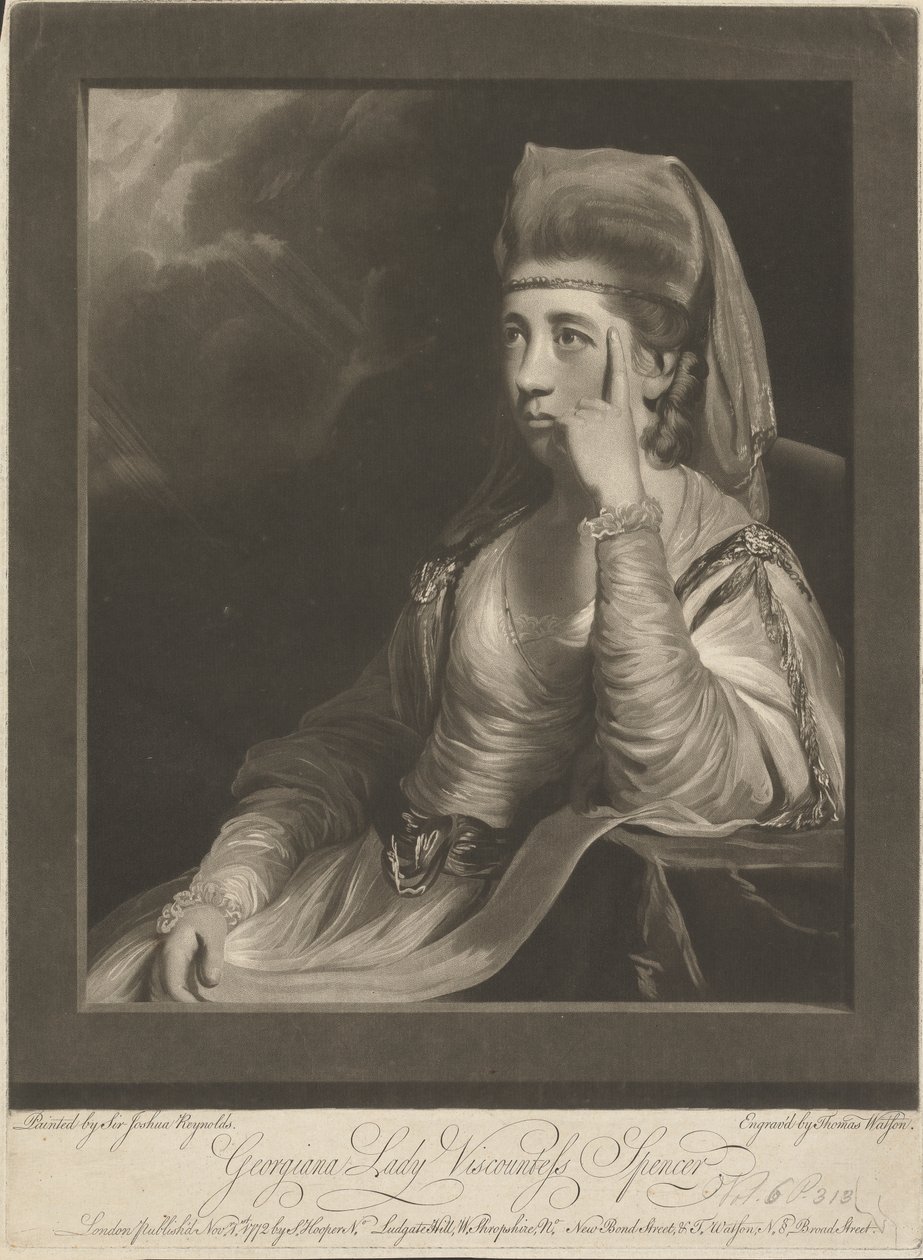 Margaret Georgiana Spencer (rozená Poyntz), hraběnka Spencer od Thomas Watson