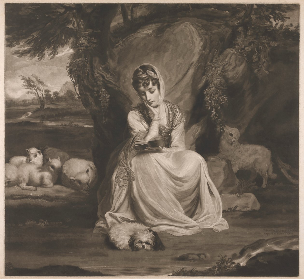 Paní Frances Ann Crewe jako St. Genevieve od Thomas Watson