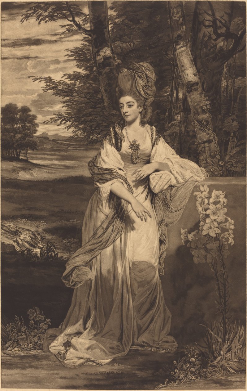 Catherine, lady Bampfylde od Thomas Watson after Sir Joshua Reynolds