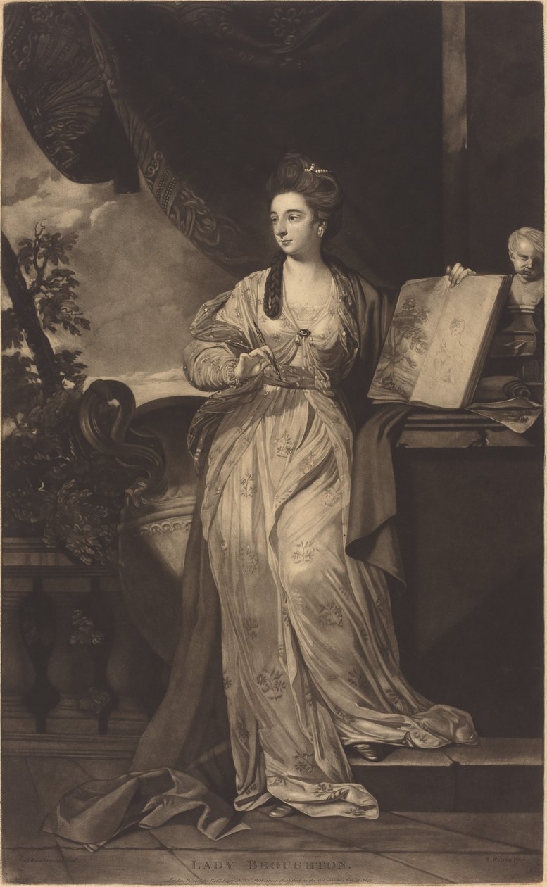 Lady Broughtonová od Thomas Watson after Sir Joshua Reynolds