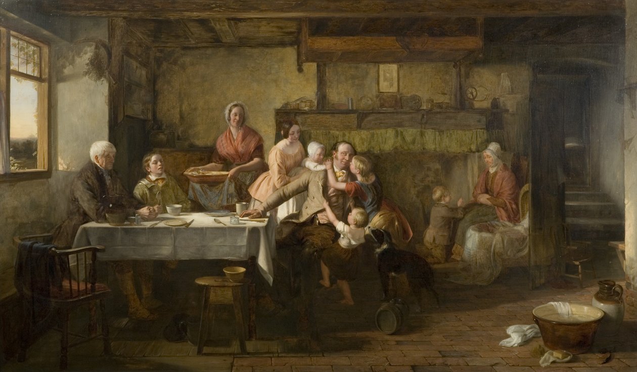 Dobrou noc (olej na panelu) od Thomas Webster