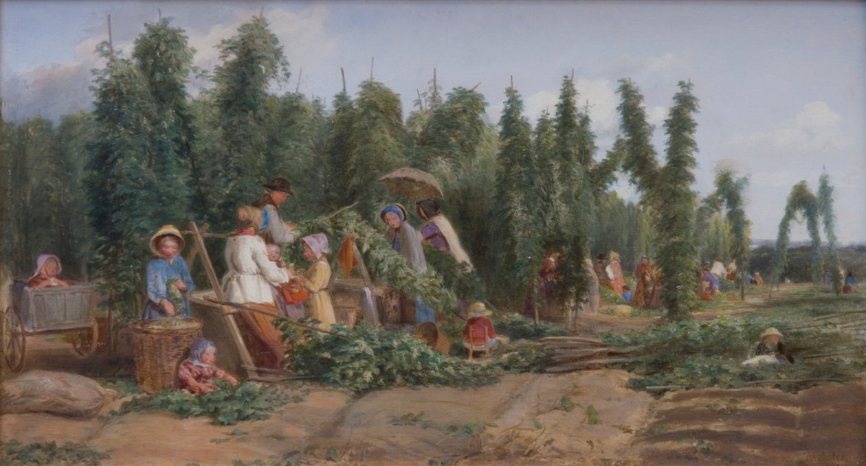 Chmelnice, 1858 od Thomas Webster