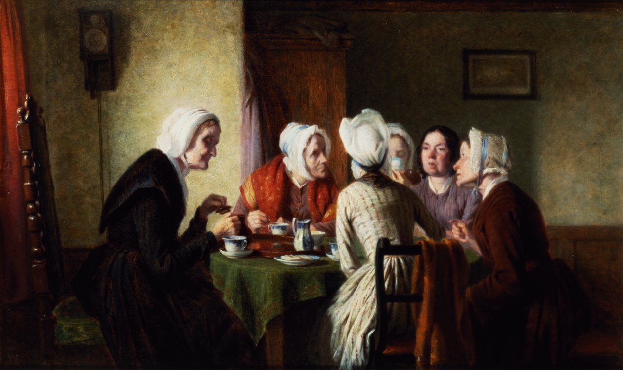 Village Gossips (olej) od Thomas Webster