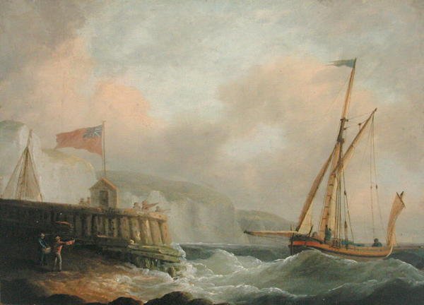 Cutter vjíždějící do přístavu (olej na palubě) od Thomas Whitcombe