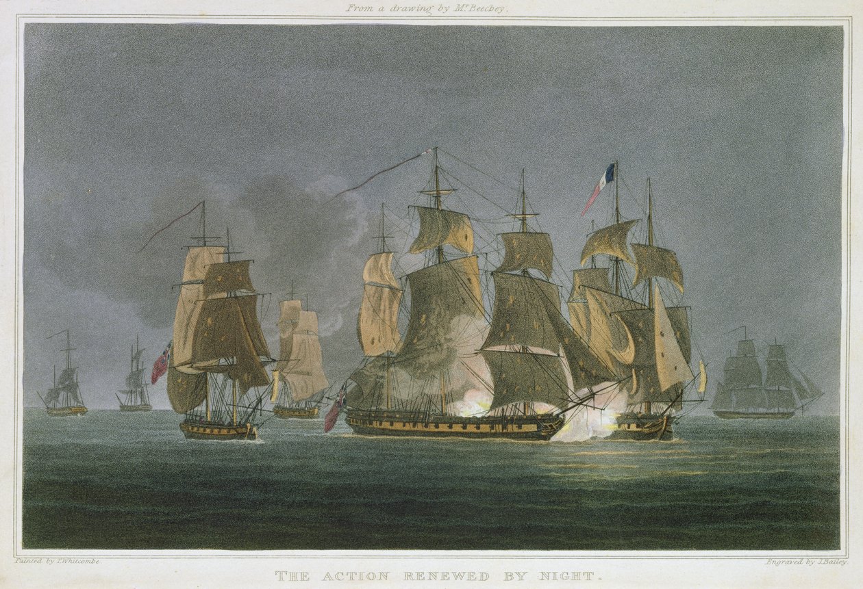 The Action Renewed by Night, off Madagaskar, 20th May, 1811, vyryl J. Bailey pro 