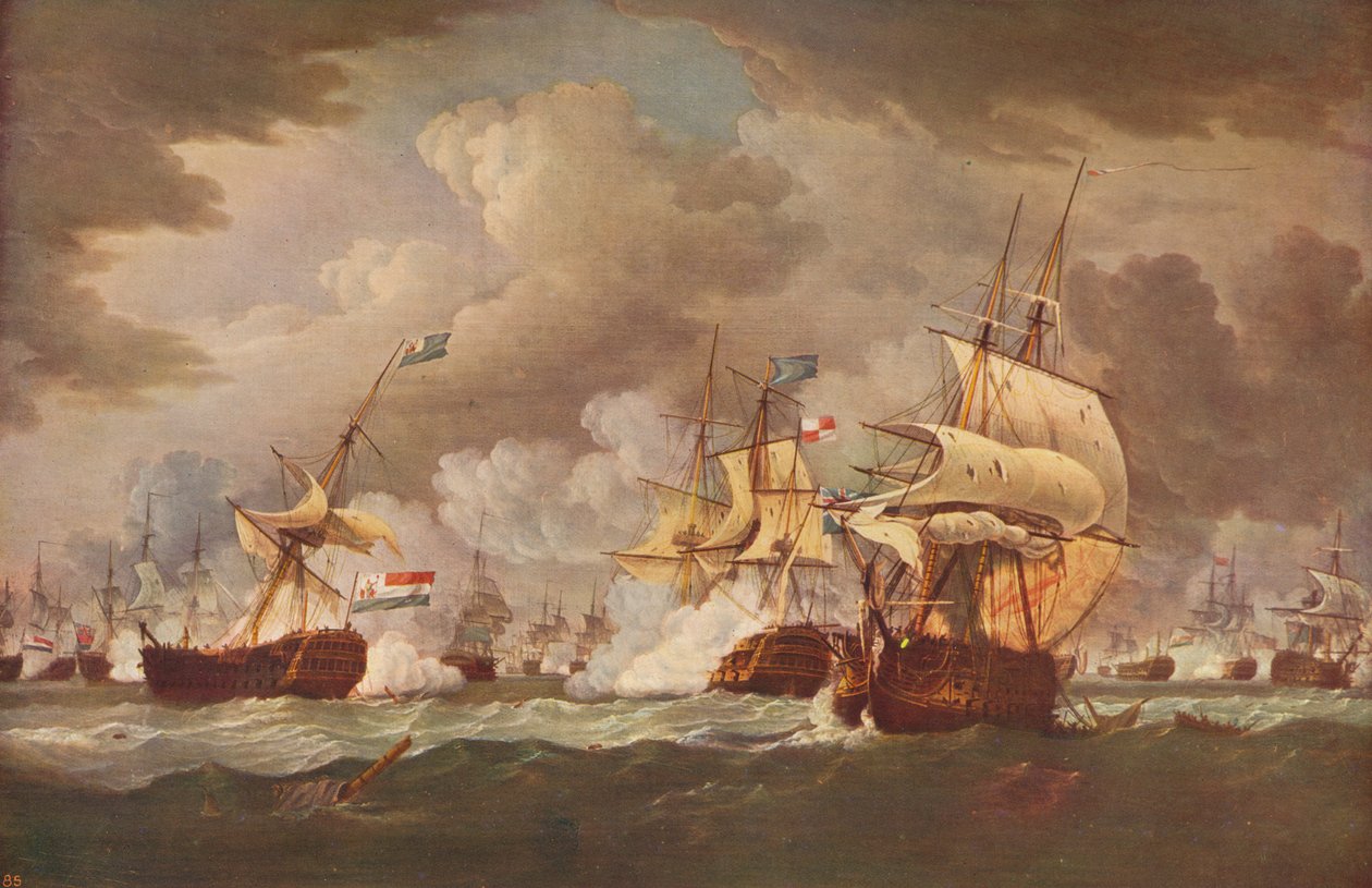 Bitva o Camperdown, c1800 od Thomas Whitcombe