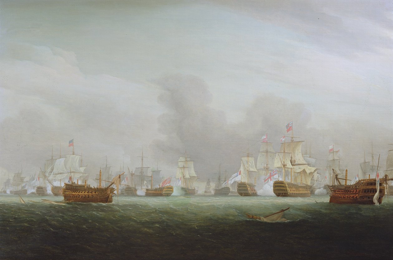 Bitva slavného prvního června 1794 od Thomas Whitcombe