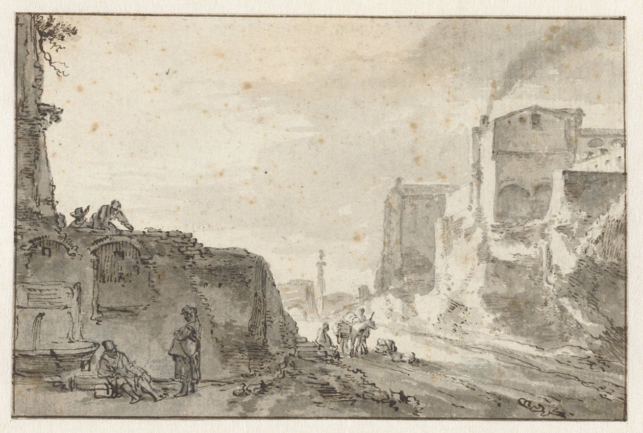 Italské panoráma města od Thomas Wijck