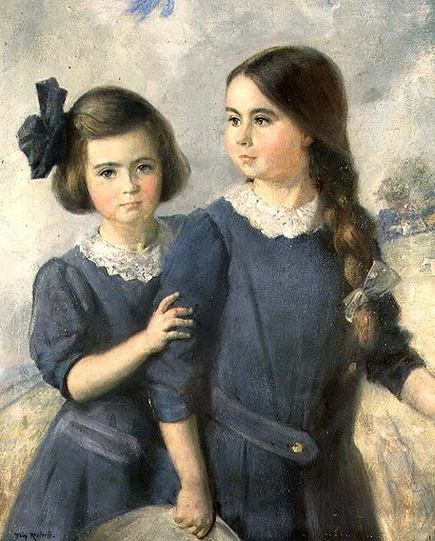 Portrét Gwynneth a Norah Langton Thompsonových od Thomas William Roberts