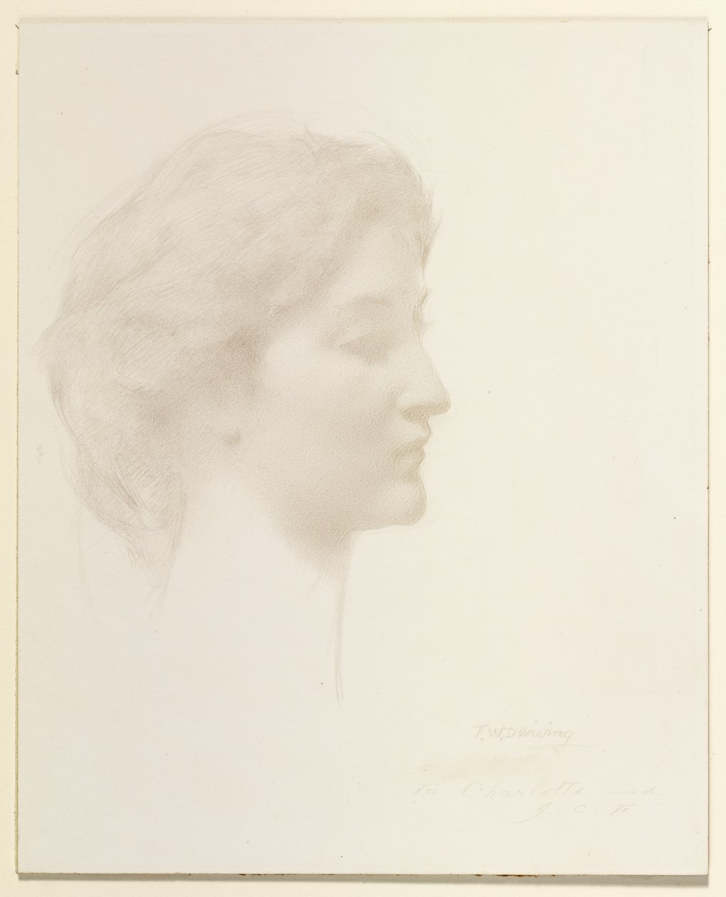Hlava dívky od Thomas Wilmer Dewing