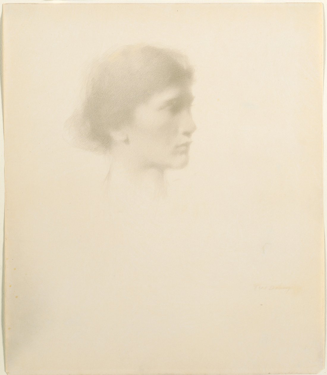 Hlava ženy, 1894 nebo později. od Thomas Wilmer Dewing