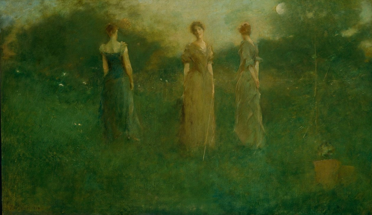 V zahradě od Thomas Wilmer Dewing