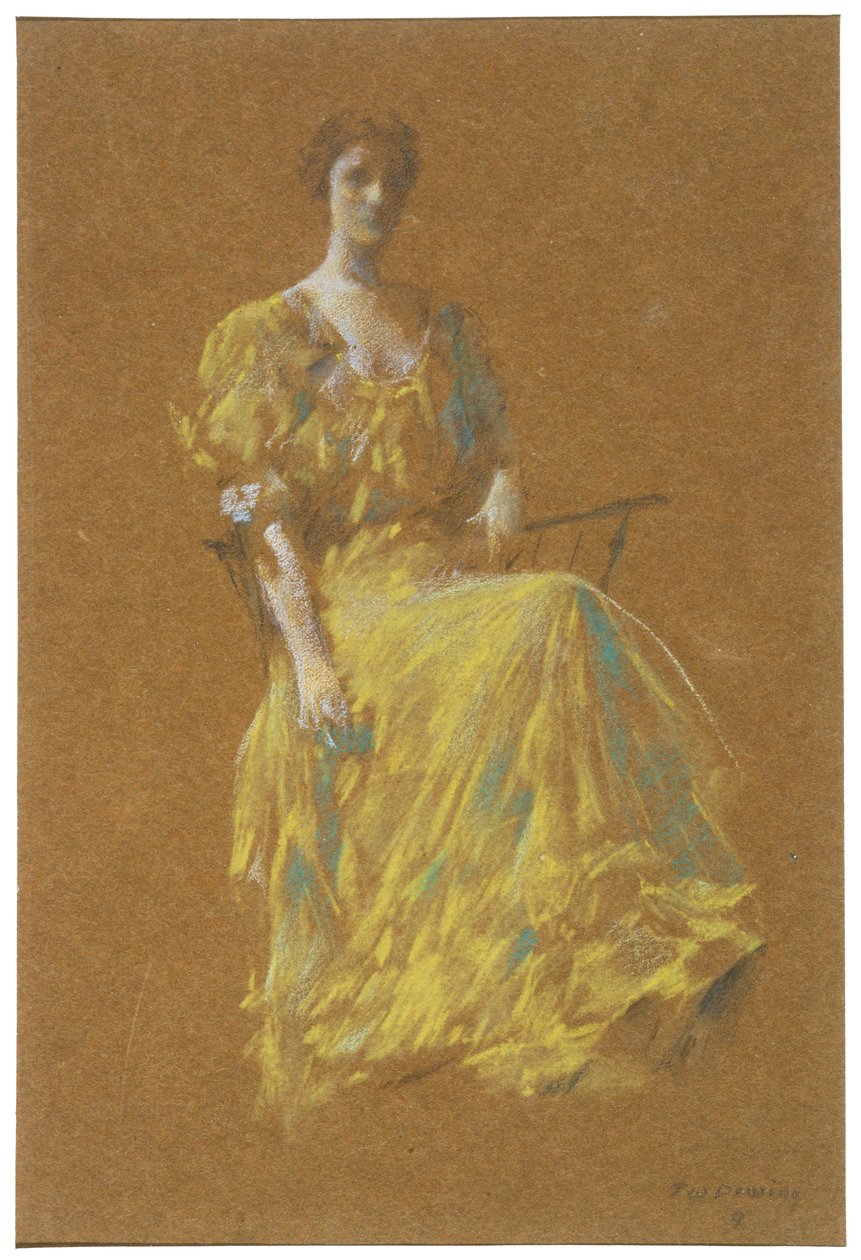 Dáma v zeleném od Thomas Wilmer Dewing