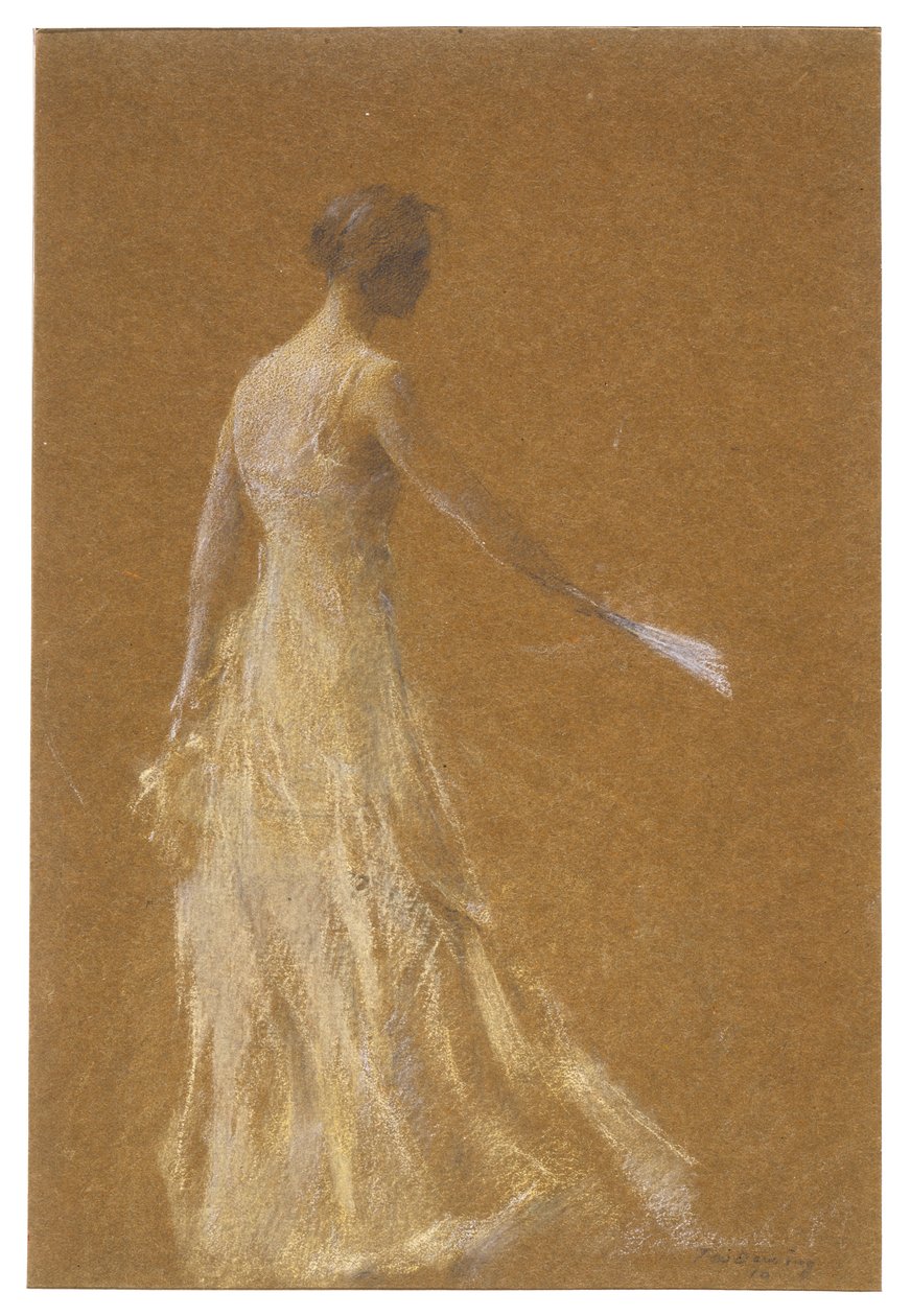 Dáma ve žlutém od Thomas Wilmer Dewing