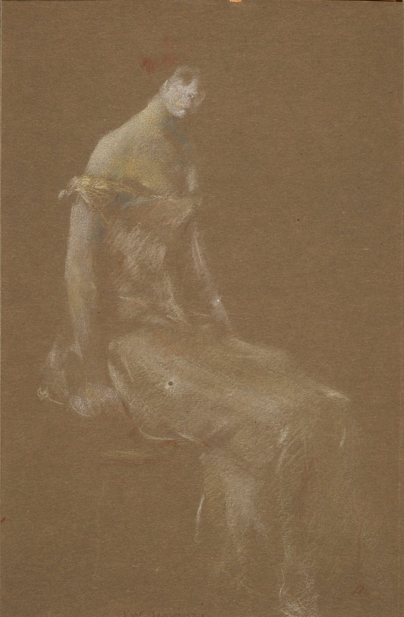 Portrét dámy v růžovém #3 od Thomas Wilmer Dewing