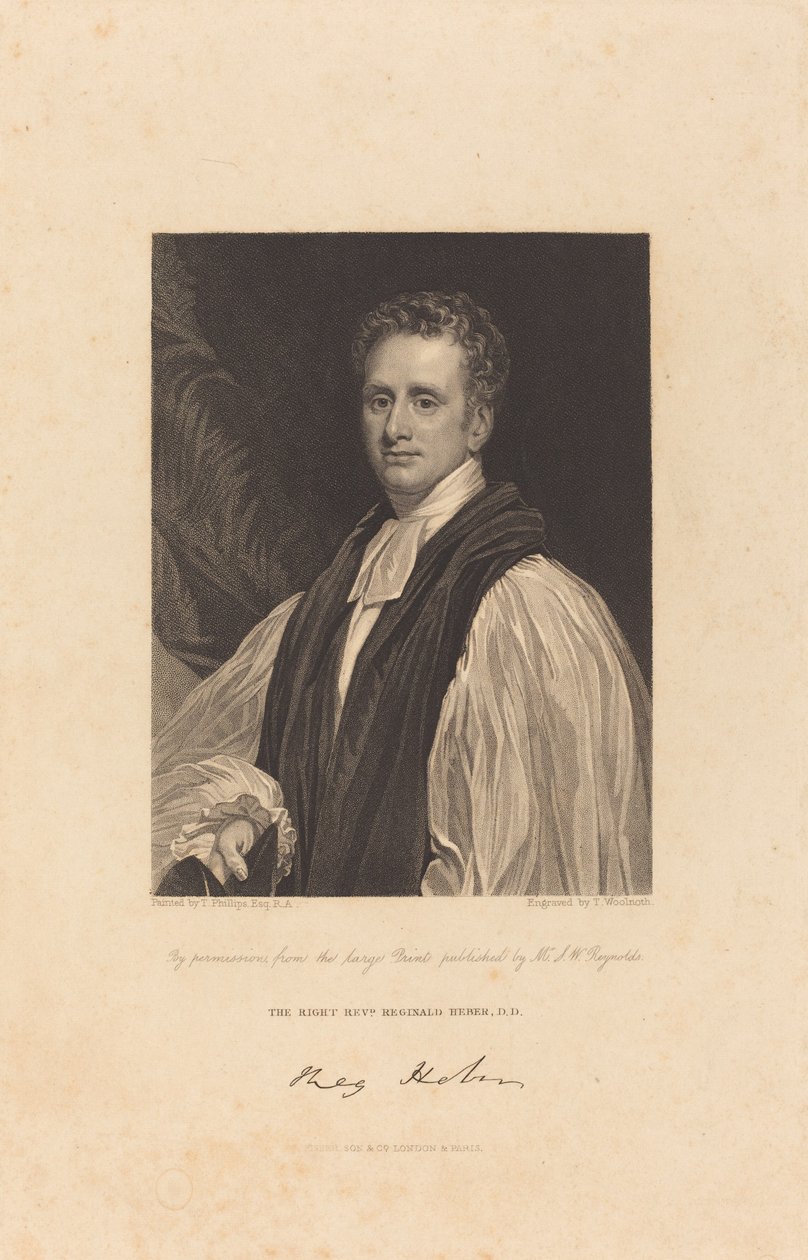 Rev. Reginald Heber, D.D. od Thomas Woolnoth after Thomas Phillips