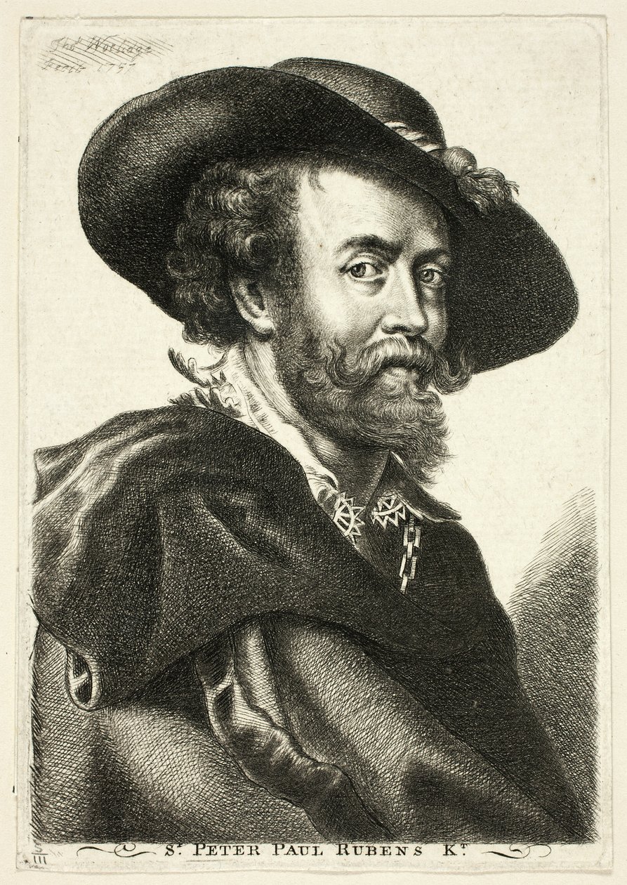 Sir Peter Paul Rubens od Thomas Worlidge