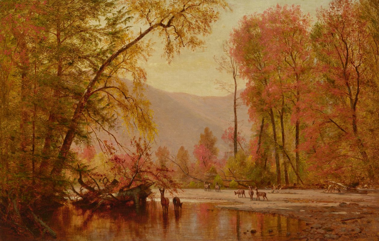 Podzim na řece Delaware, asi 1875 (olej na plátně) od Thomas Worthington Whittredge