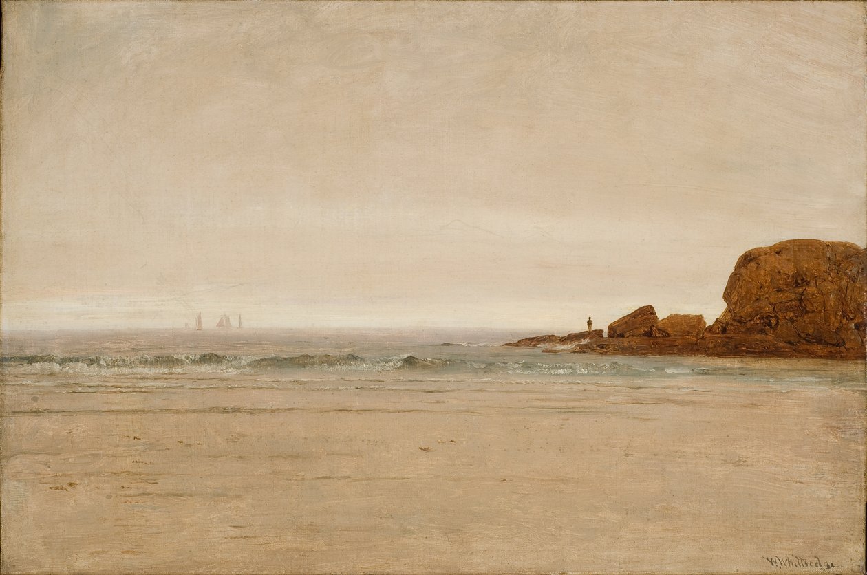Pláž a skály 1870 (olej na plátně) od Thomas Worthington Whittredge