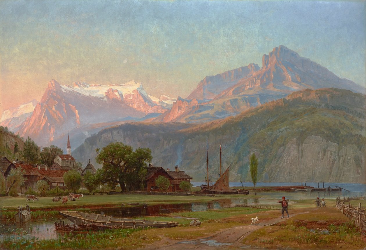 Zátoka Uri, Lucernské jezero 1859 (olej na plátně) od Thomas Worthington Whittredge
