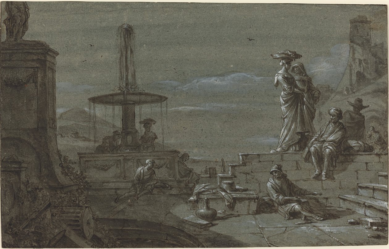 Piazza by Moonlight od Thomas Wyck