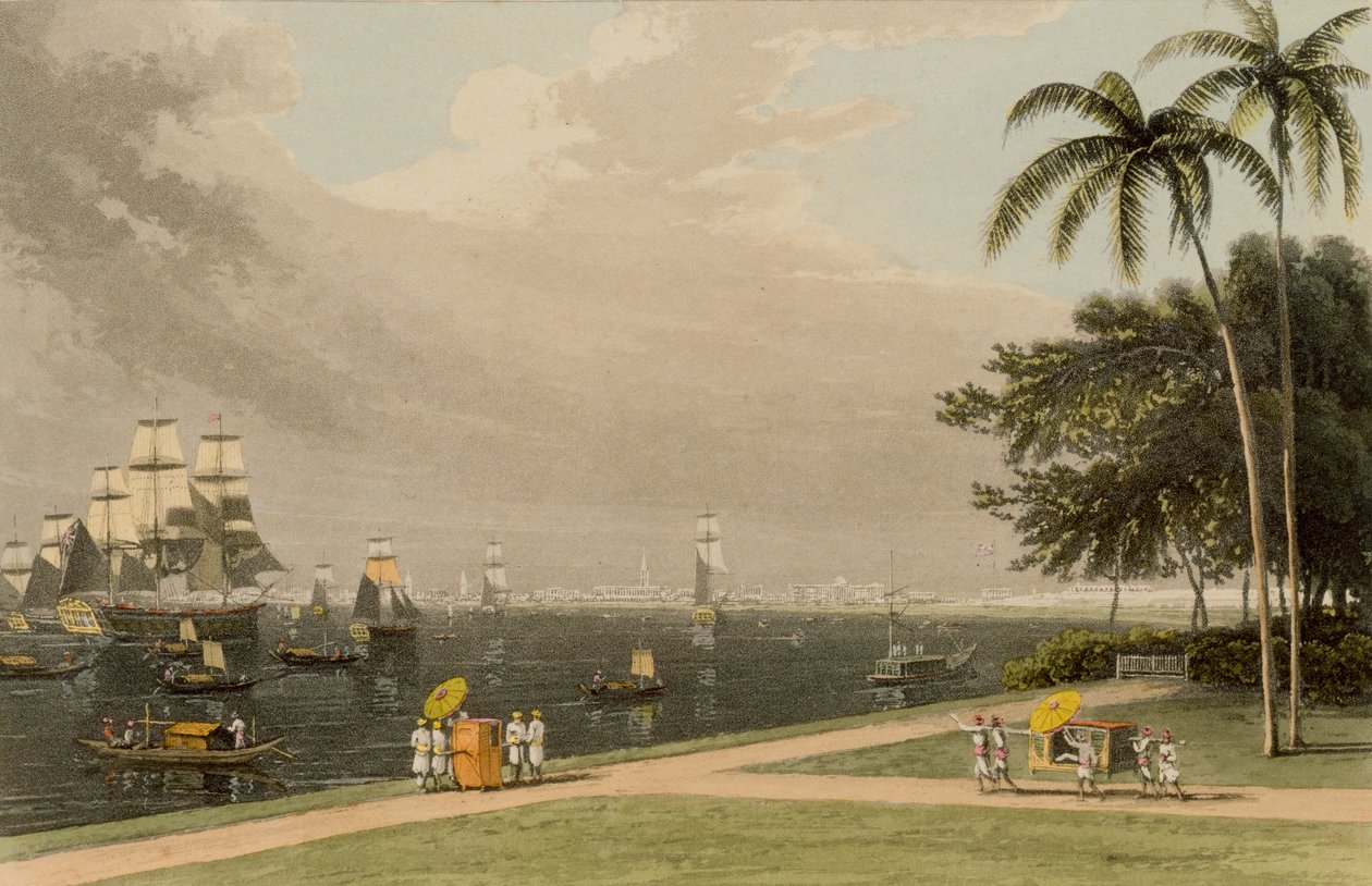 Pohled na Kalkatu z Garden Reach, 1810 od Thomas und William Daniell