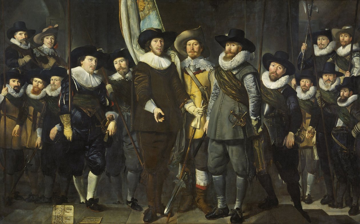 Občanská garda III. amsterdamského obvodu pod velením kapitána Allaerta Cloecka a poručíka Lucase Jacobsze Rotganse, 1632 od Thomas de Keyser