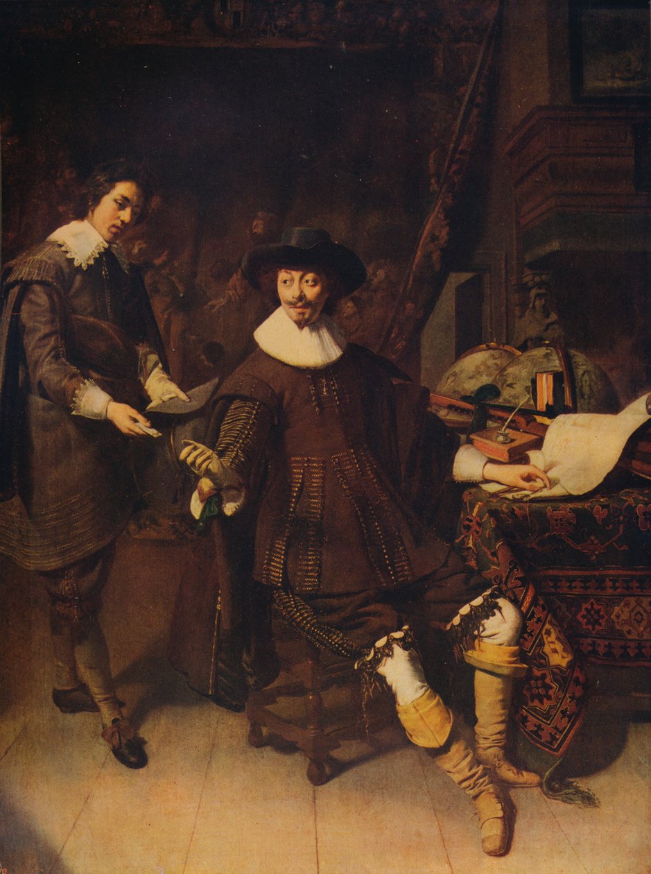 Constantijn Huygens a jeho úředník, 1627, c1915 od Thomas de Keyser
