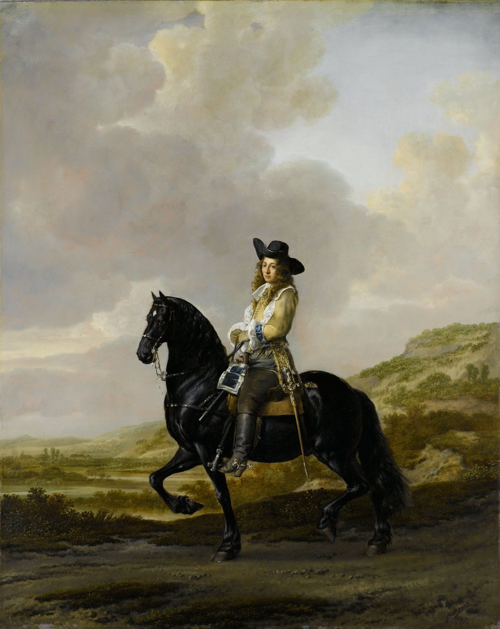 Pieter Schout na koni, 1660 (olej na mědi) od Thomas de Keyser