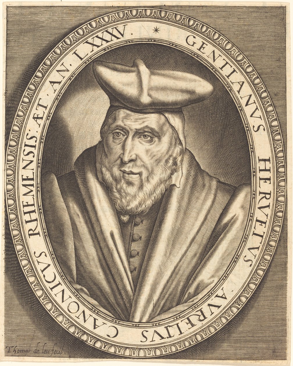 Gentian Hervet, kanovník z Remeše od Thomas de Leu