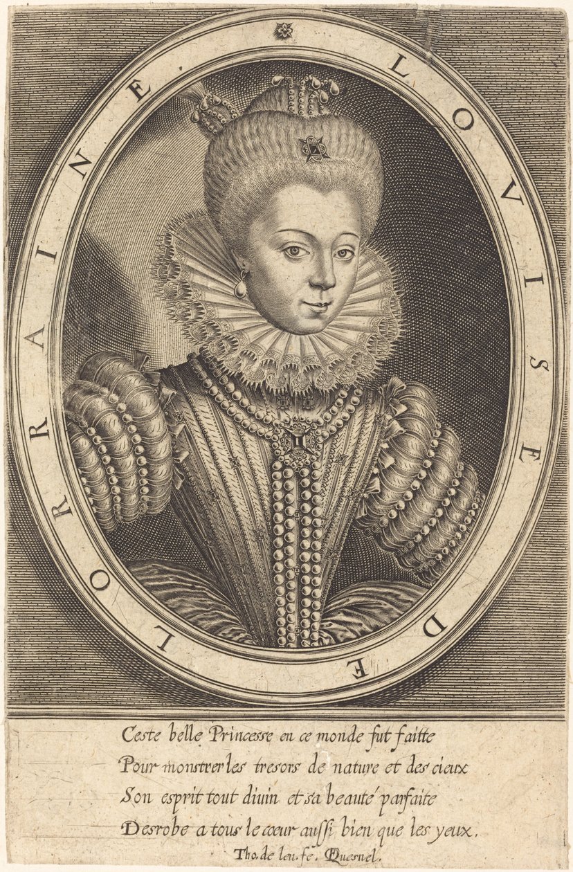 Louise Lotrinské od Thomas de Leu after François Quesnel