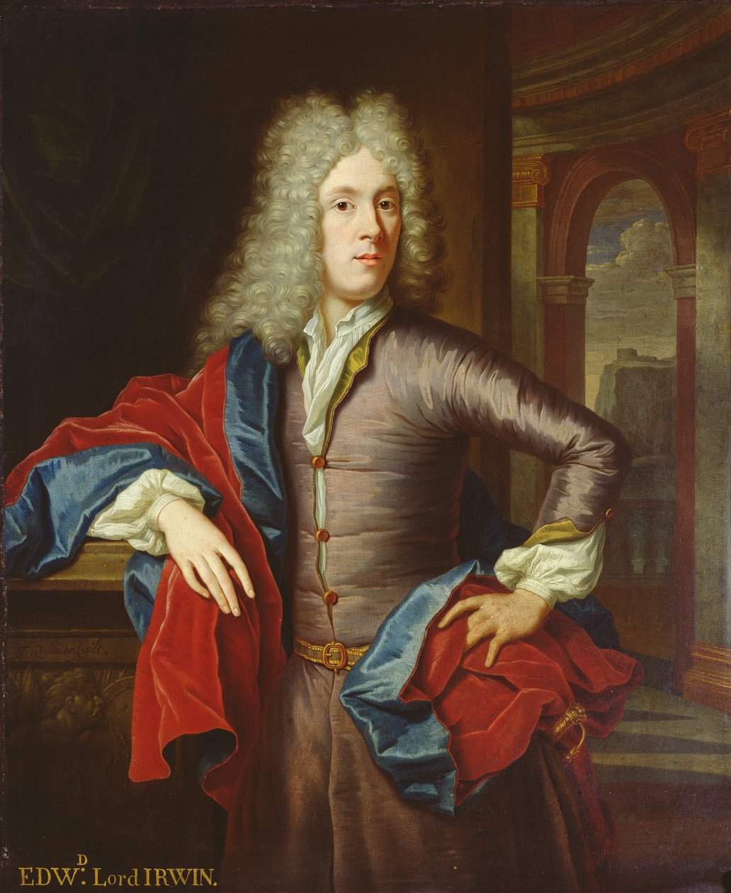 Portrét Edwarda, 4. vikomta Irwina (1686-1714) (olej na plátně) od Thomas van der Wilt