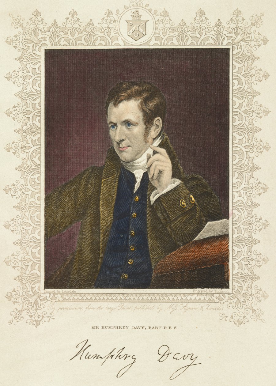 Humphry Davy , britský chemik a vynálezce, 1801 od Thomson