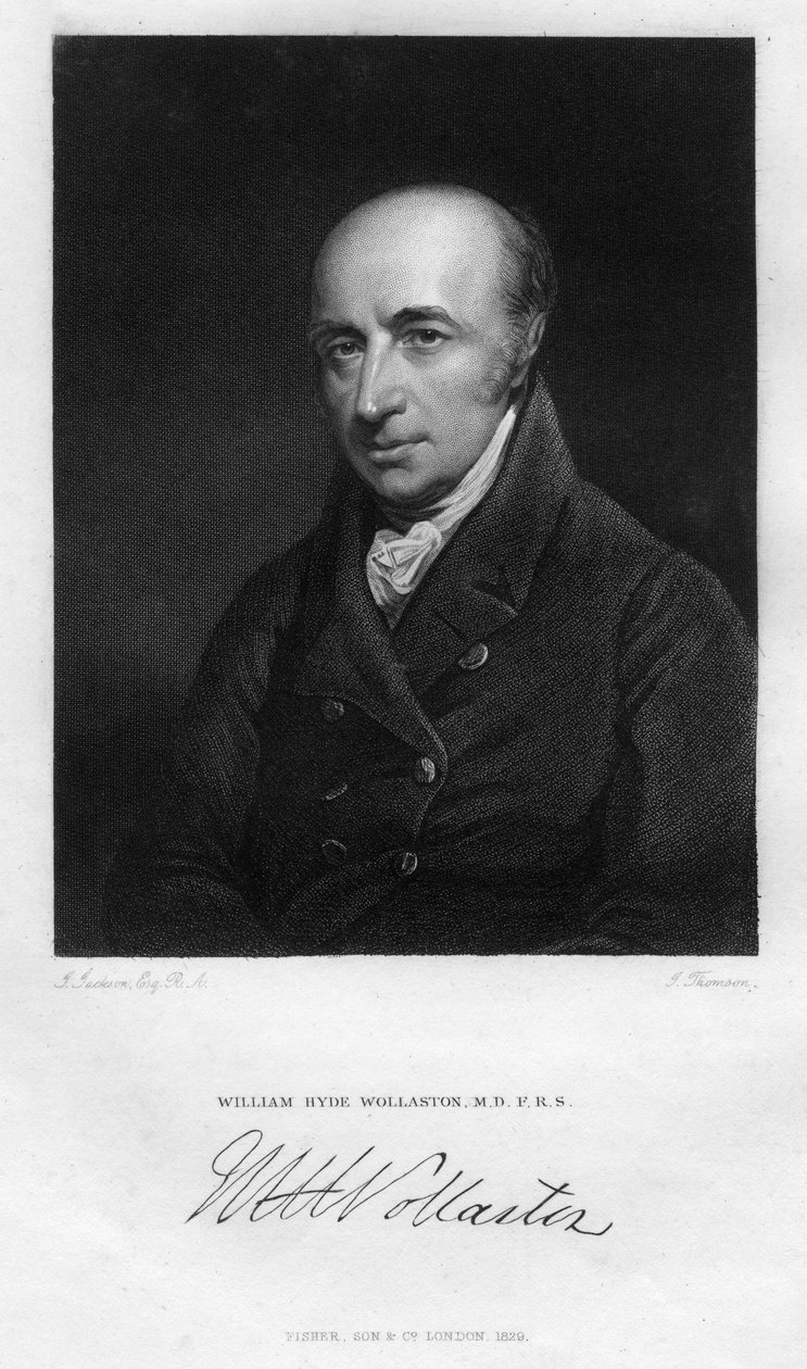 William Hyde Wollaston 1766-1828, anglický fyziolog, chemik a fyzik, 1829. od Thomson