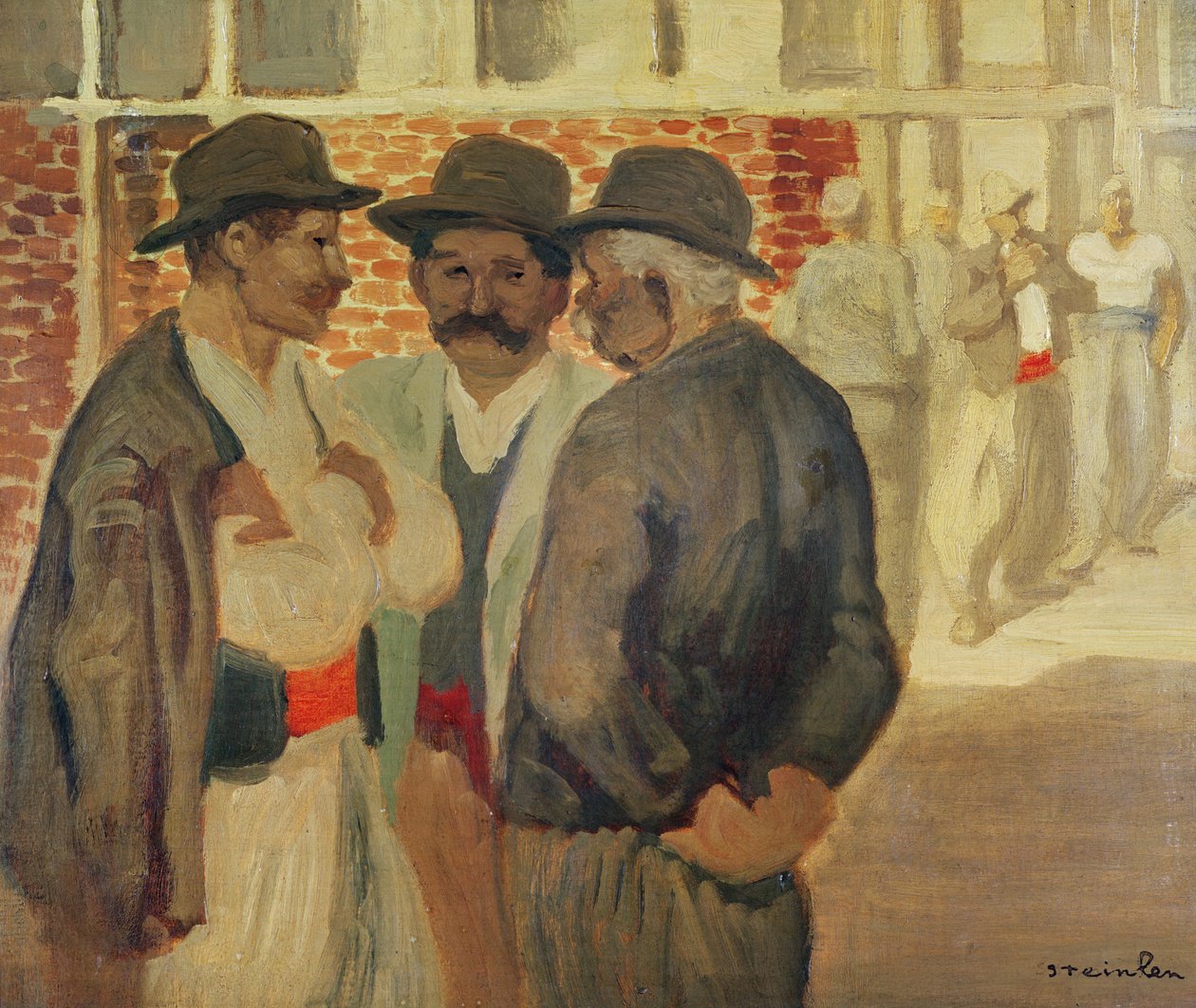 Pracovníci na stavbě, od Théophile Alexandre Steinlen