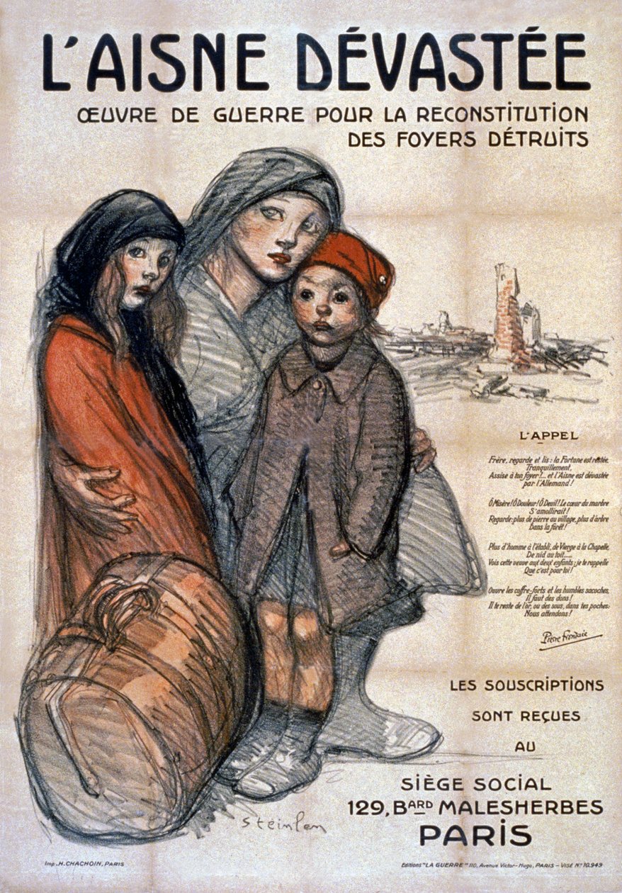 Devastovaná Aisne, 1919 od Théophile Alexandre Steinlen