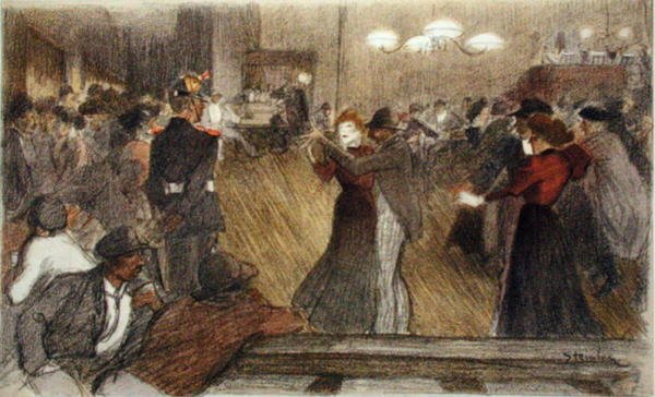 Local Dance, od LEstampe Moderne, vydané v Paříži 1897-99 (viz také 184153) od Théophile Alexandre Steinlen