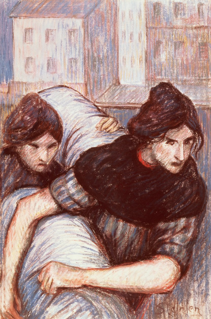 The Launddresses, 1898 (pastel na plátně) od Théophile Alexandre Steinlen