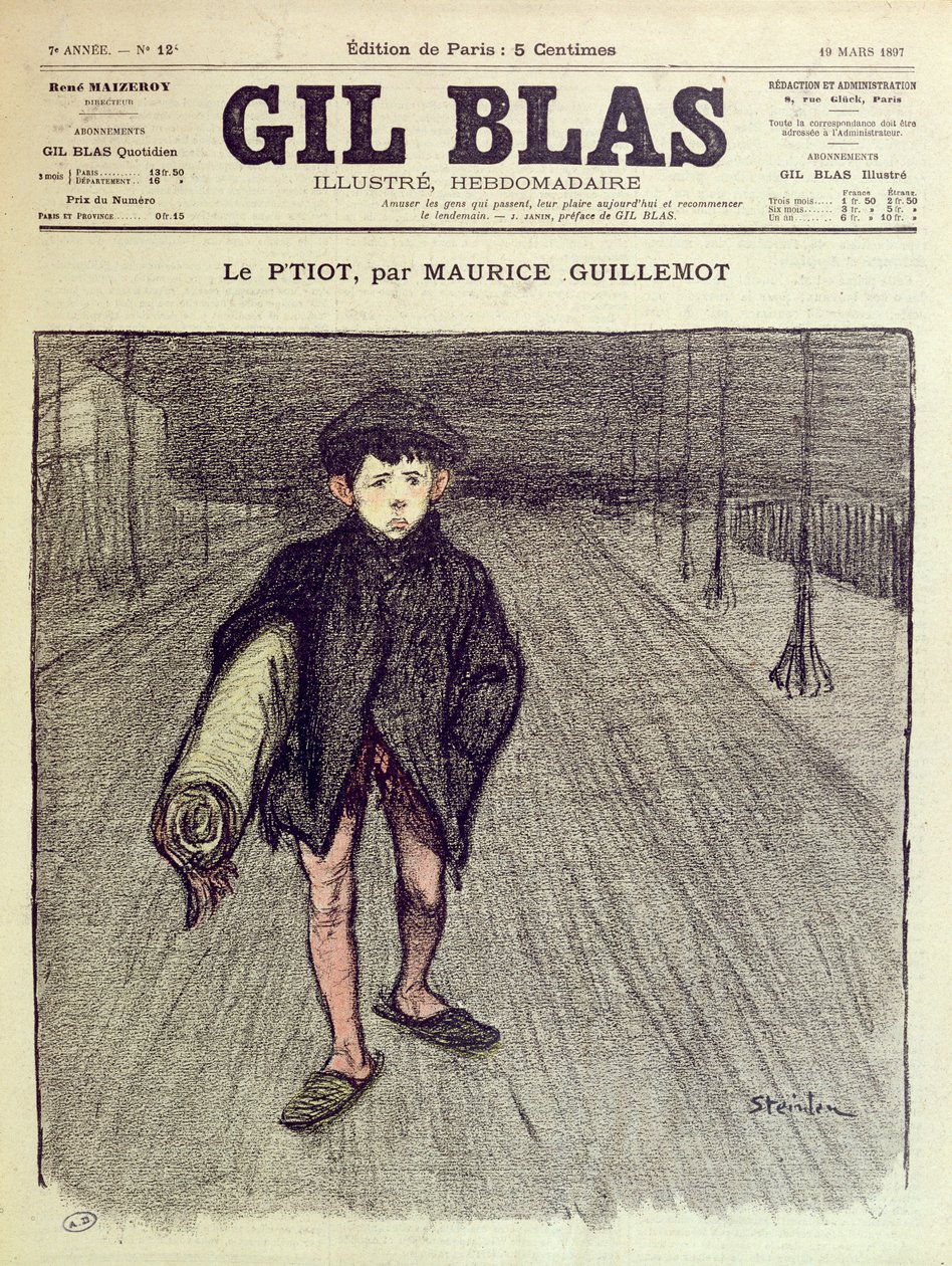 Malý chlapec, z ‚Gil Blas‘, 1897 od Théophile Alexandre Steinlen
