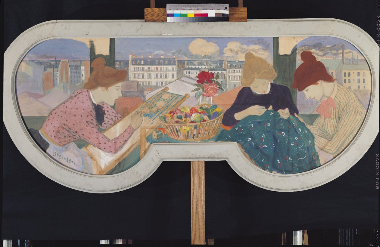 Tři ženy pracují od Théophile Alexandre Steinlen