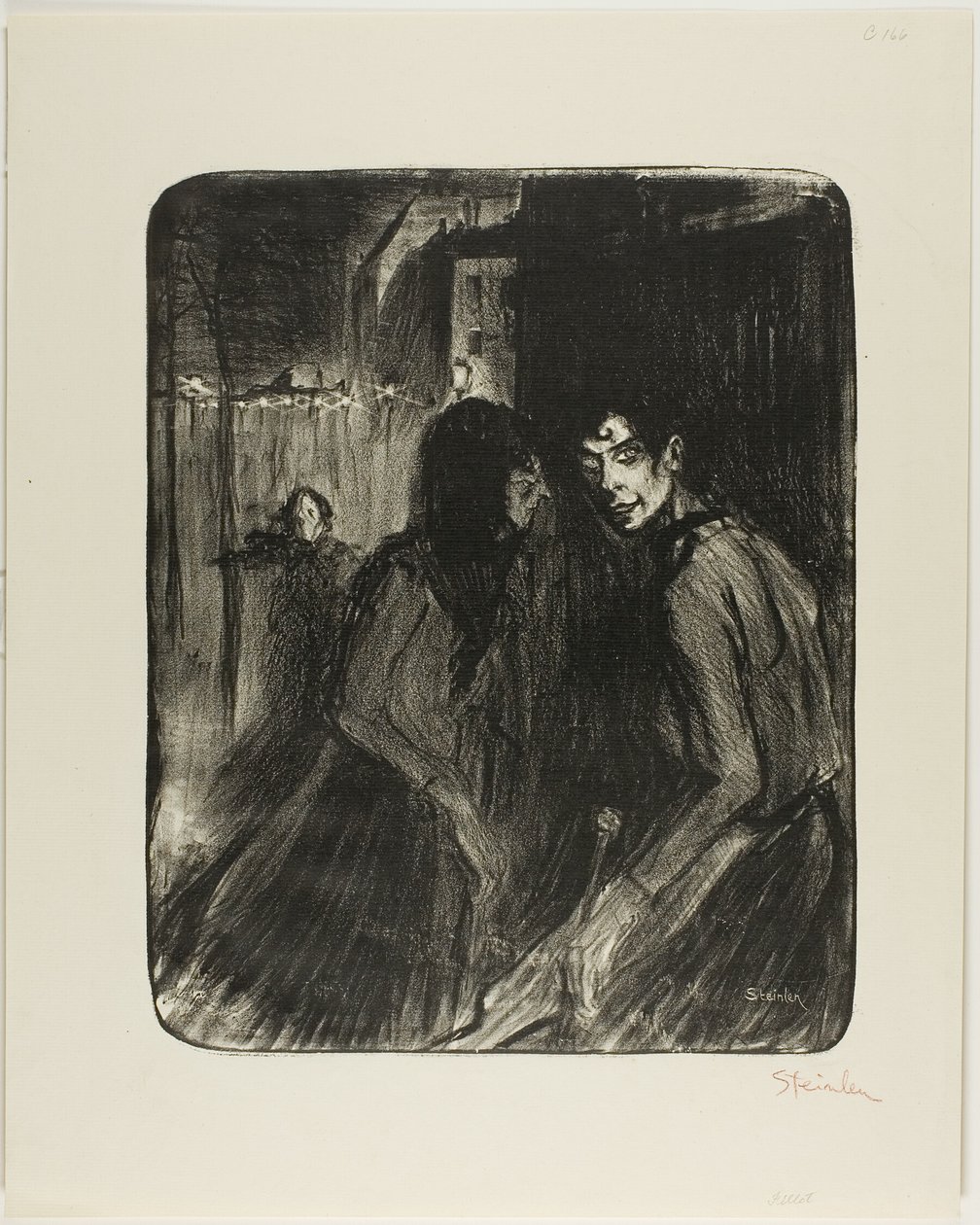 Hádající se prostitutky od Théophile Alexandre Pierre Steinlen