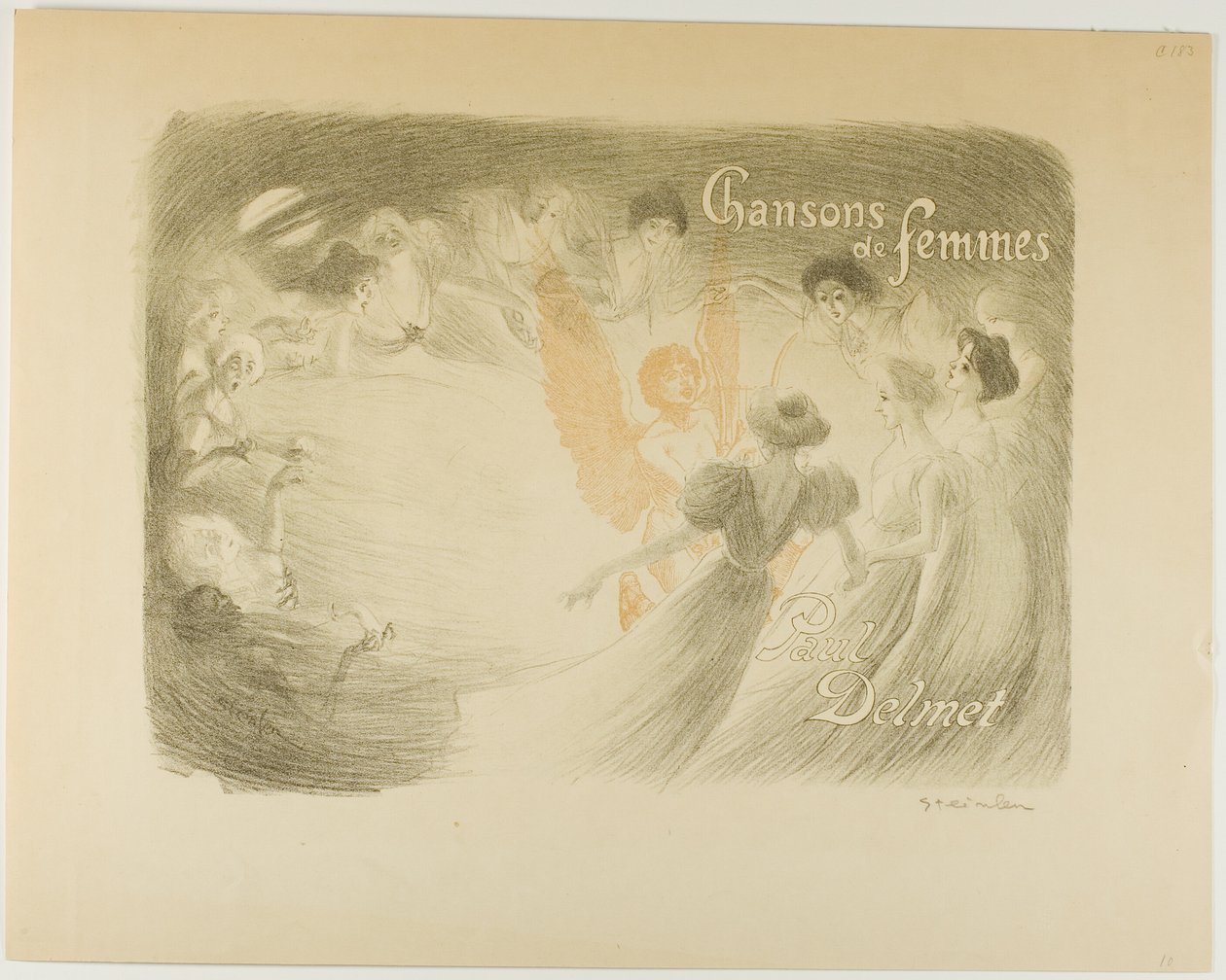 Chansons de femmes, obálka knihy Paula Delmeta od Théophile Alexandre Pierre Steinlen